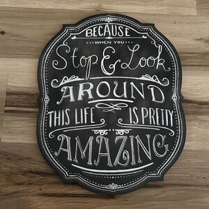 Decorative Black and White Wall Sign